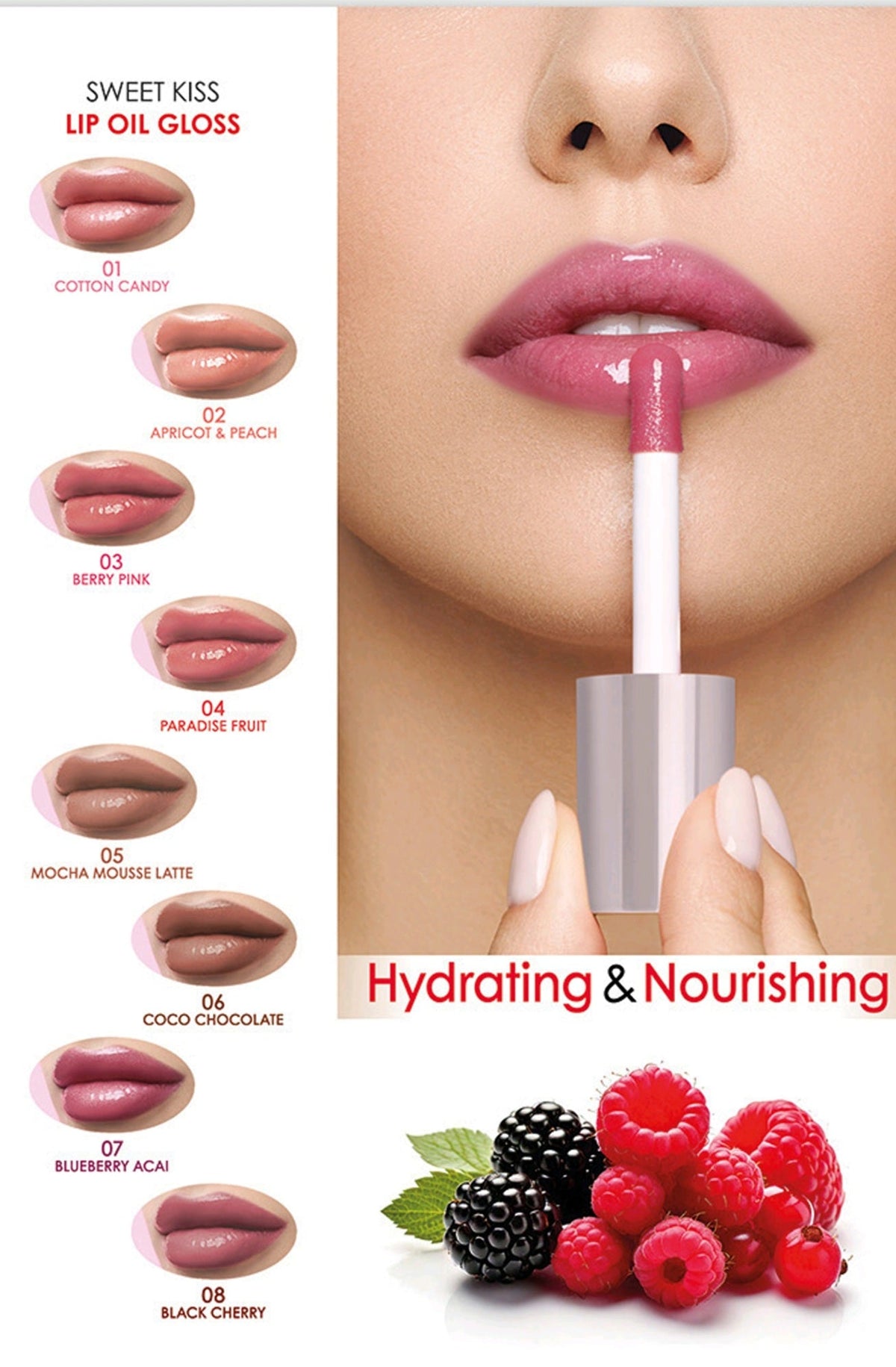 Sweet Kiss Lip Oil Gloss - Brillo de labios nutritivo