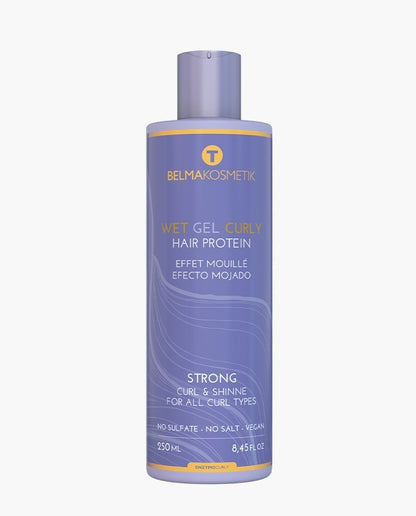 Belma kosmetik-Pack curly Wet-Gel rizos húmedo,definición rizos,sin residuos,efecto mojado,styling,hidrata y protege mientras define y suaviza el cabello.