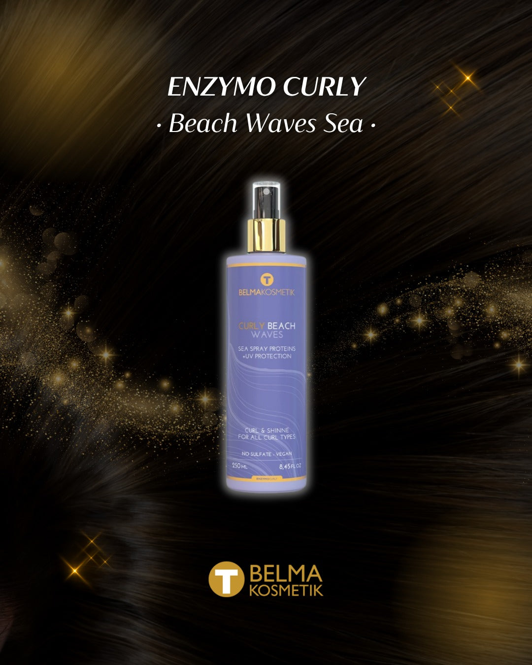 Belma kosmetik-Enzymo Curly - Wet Gel Curly-Efecte mullat 250 ml