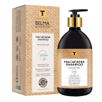 Belma kosmetik-Macadamia shampoo 500 ml-mantenimiento para cabellos secos,dañados y con color