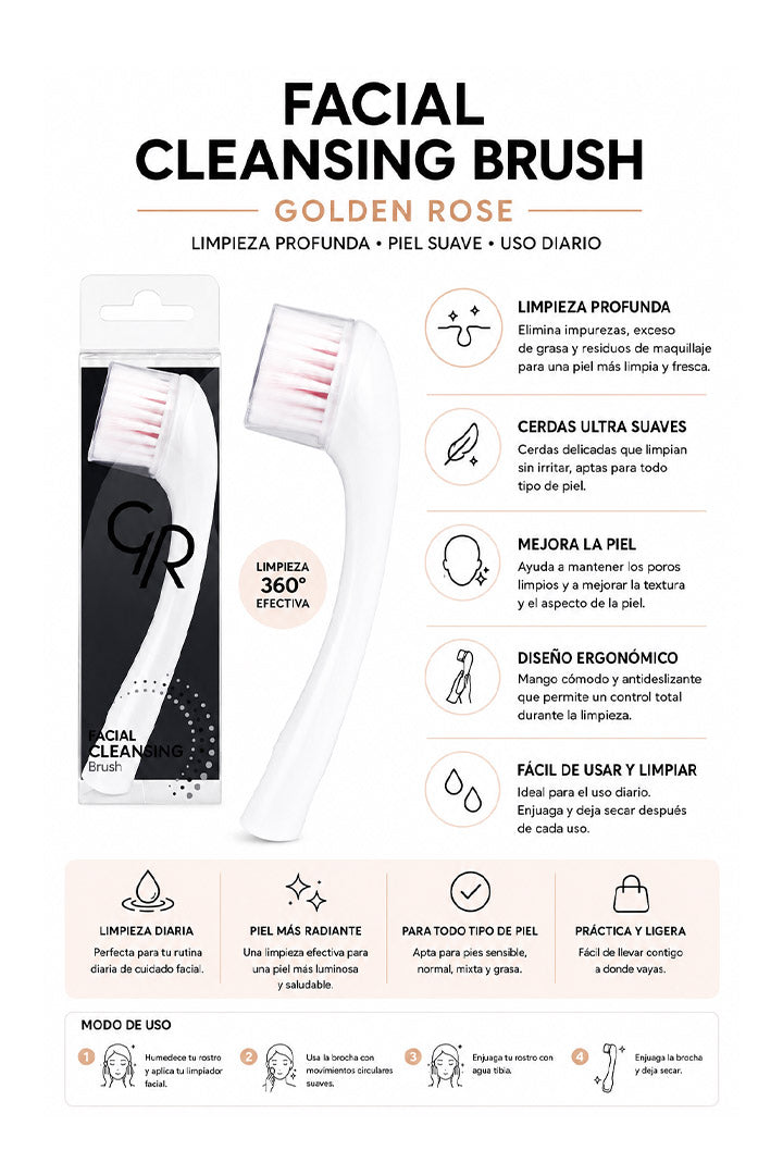 Cepillo Facial Limpiador – Limpieza Profunda y Suave - Facial Cleansing Brush