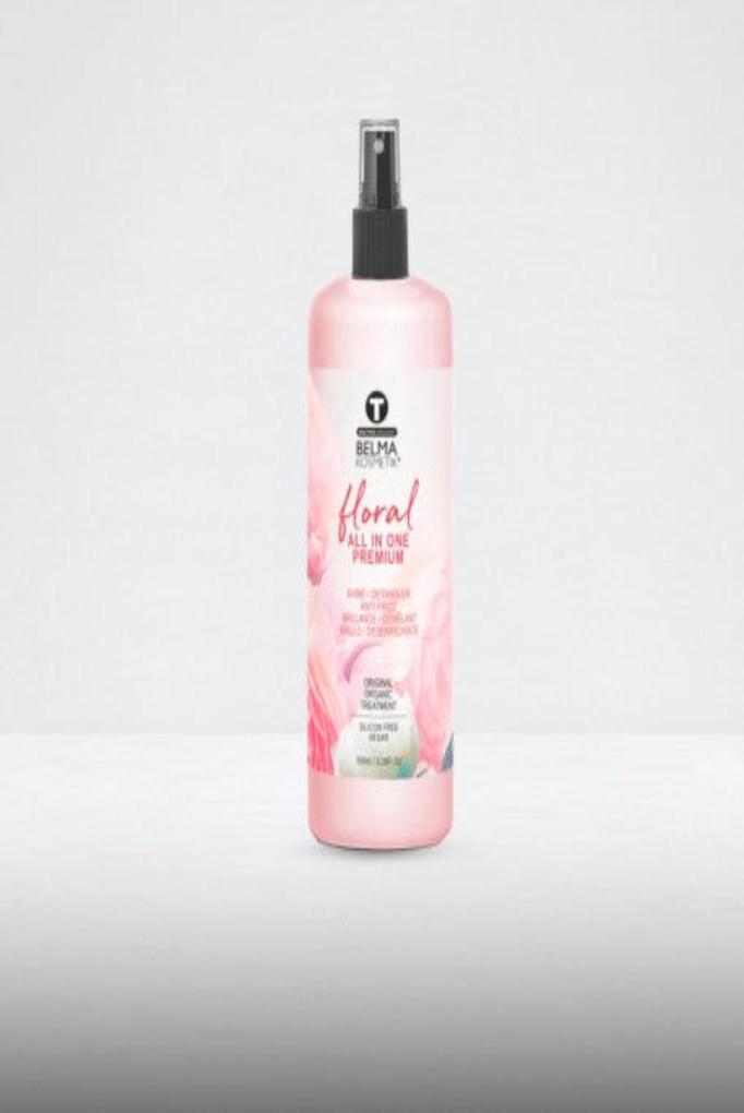 Belma kosmetik-Floral spray detox 100 ml - Spray floral brillo, desenredante y reconstructor premium - Elimina impurezas y restaura