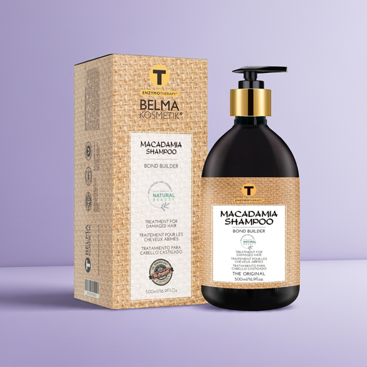 Belma kosmetik-Macadamia shampoo 500 ml-mantenimiento para cabellos secos,dañados y con color