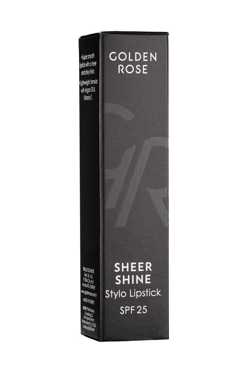 Sheer Shine Stylo Lipstick - Barra de labios brillo semitransparente SPF 25