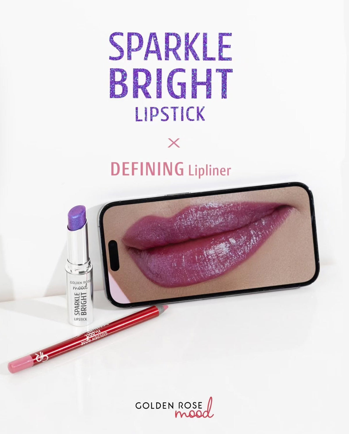 Mood Sparkle Bright Lipstick - Barra de labios brillante con destellos