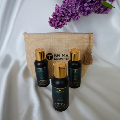Belma kosmetik-Kit de mantenimiento de argán,travel-Todo tipo de cabellos.