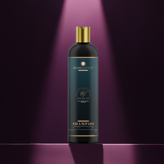 Belma kosmetik-Champú de argán 250 ml,mantenimiento para todo tipo de cabellos