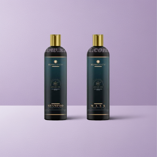 Belma kosmetik- Duo mantenimiento home- Champú argan 250 ml + Mascarilla argan 250 ml