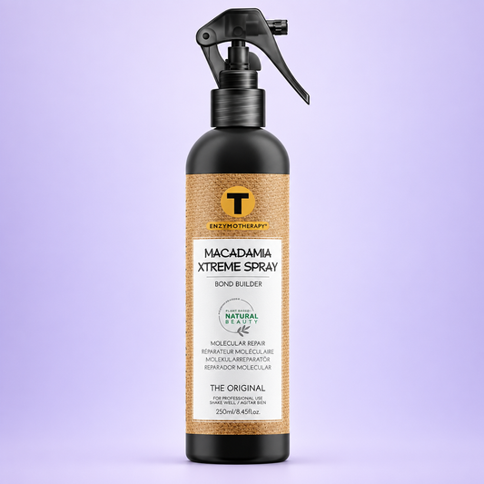 Macadamia Xtreme Spray amb fons lila