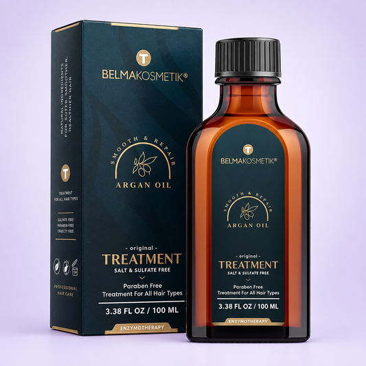 Argan Serum Oil 100ml amb caixa i fons lila