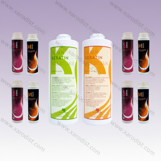 Pack Silken Keratin tratamiento completo con mantenimiento - 10 productos