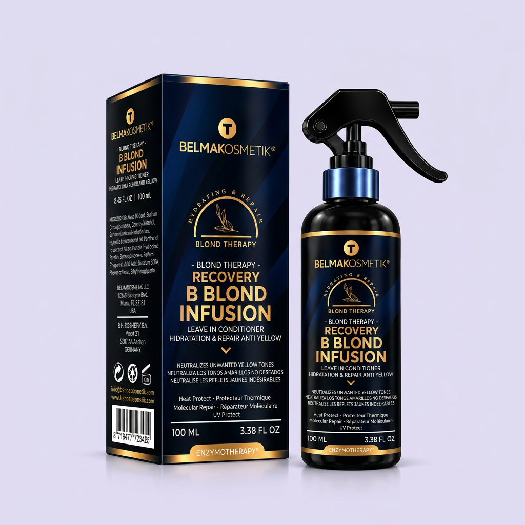 Imagen ilustrativa de BBlond Infusion 100 ml con caja sobre fondo lila suave