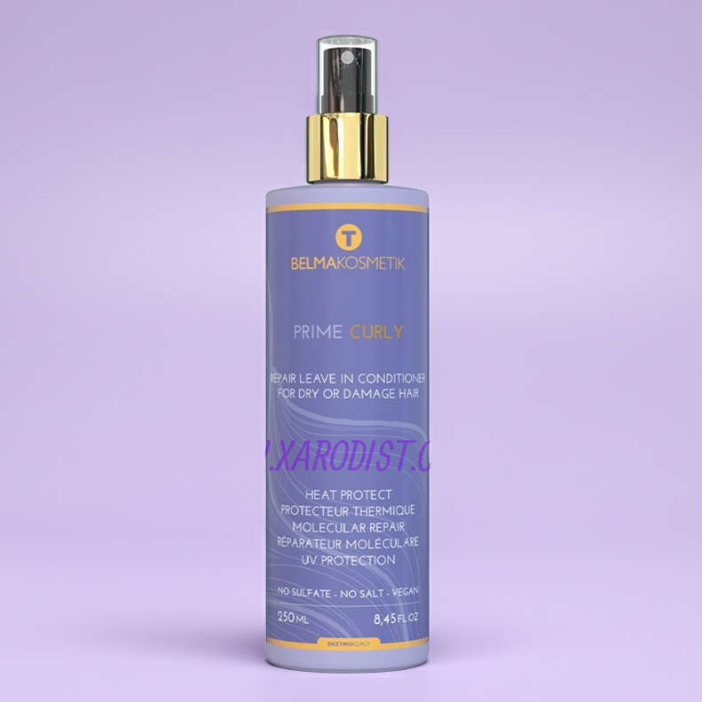Belma kosmetik-Prime curly-Acondicionador sin enjuague para rizos. Repara,hidrata,protege,define y suaviza.250 ml
