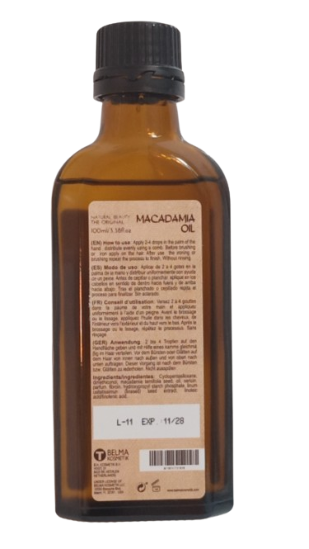 Belma kosmetik- Macadamia oil - aceite de macadamia-Serum