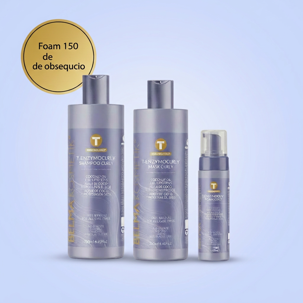 Belma cosmètics-Pack curly foam- Rínxols definits, amb volum, suavitat i control del frizz sense rigidesa ni residus + REGAL Foam 150