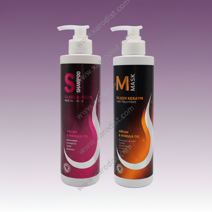 Silken Keratin-Pack mantenimiento (champú + mascarilla 250ml) Post alisado i mantenimiento
