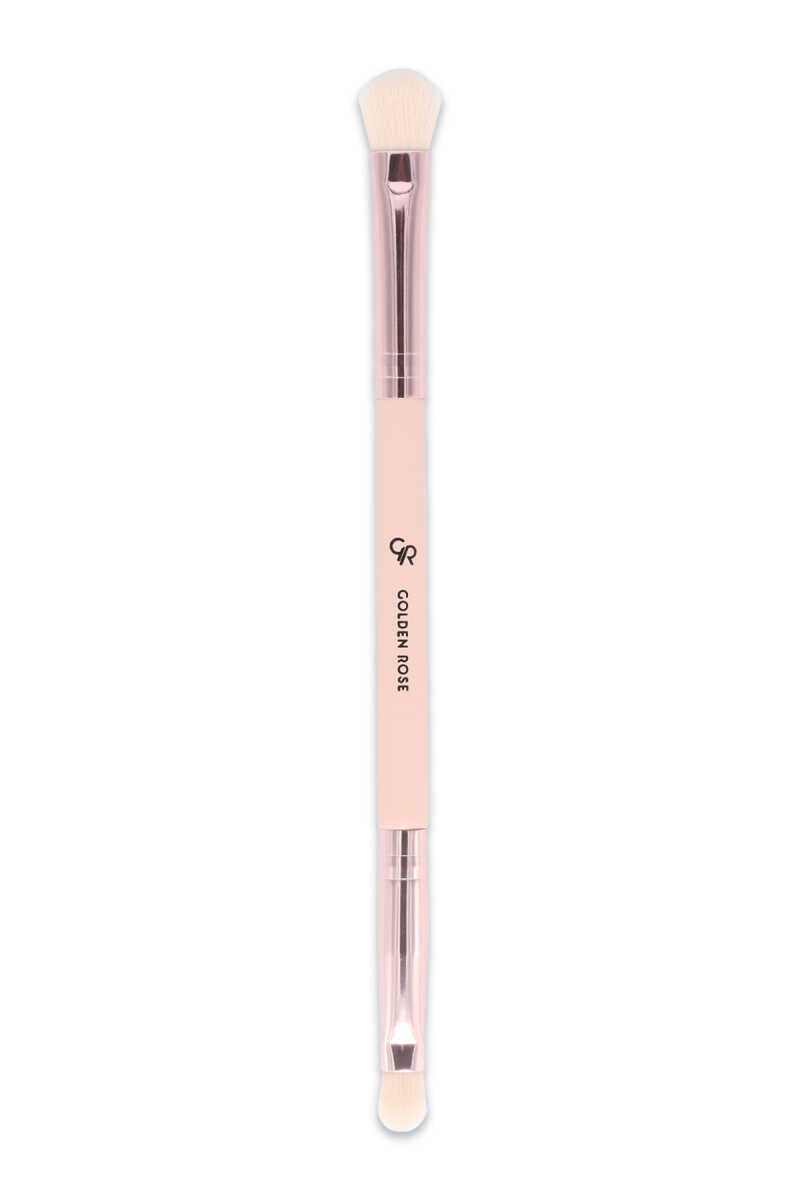 Brocha Doble para Sombras - Nude – Difuminado y Precisión - Duo Eyeshadow Brush