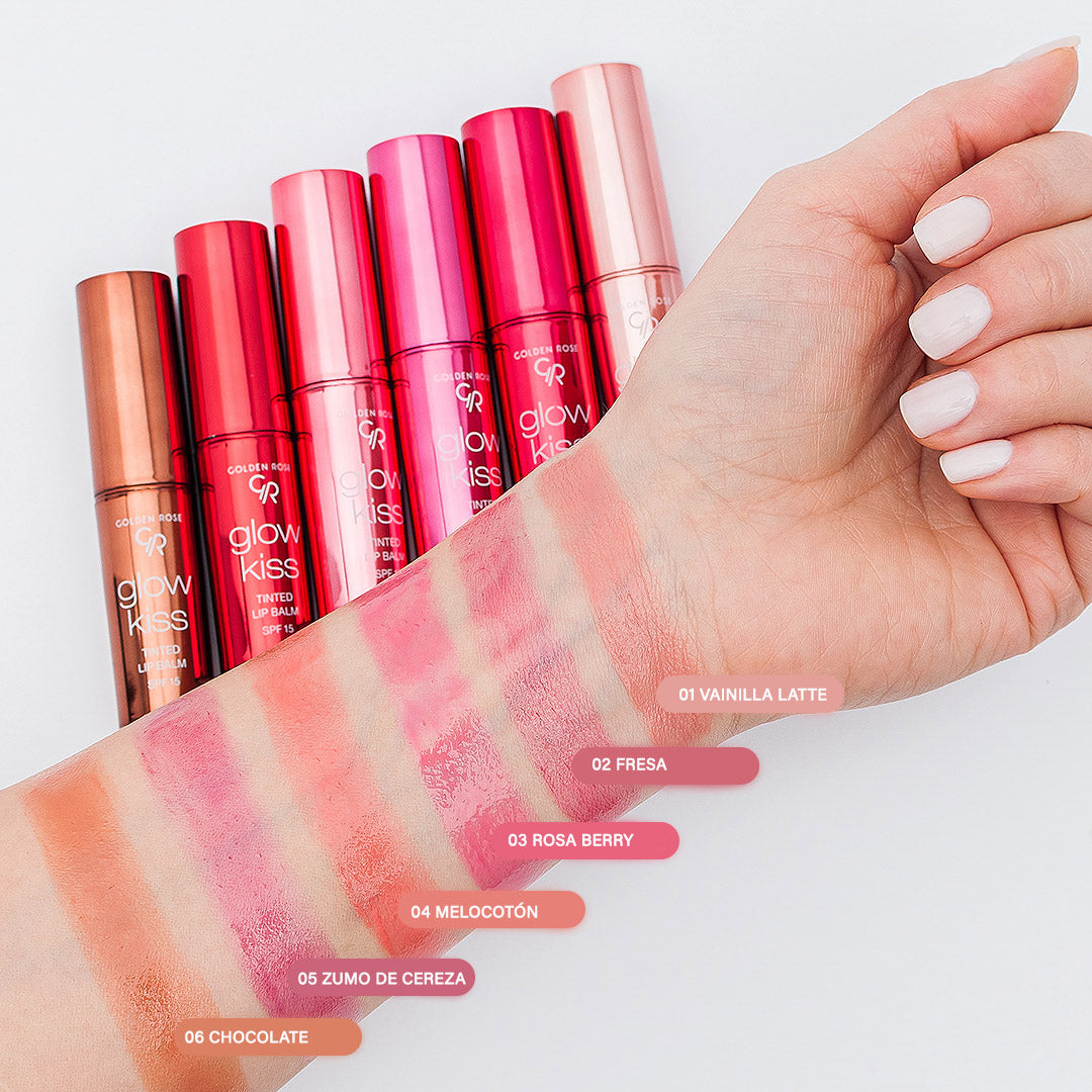 Glow Kiss Tinted Lip Balm SPF 15 - Bálsamo labial con color y protección solar