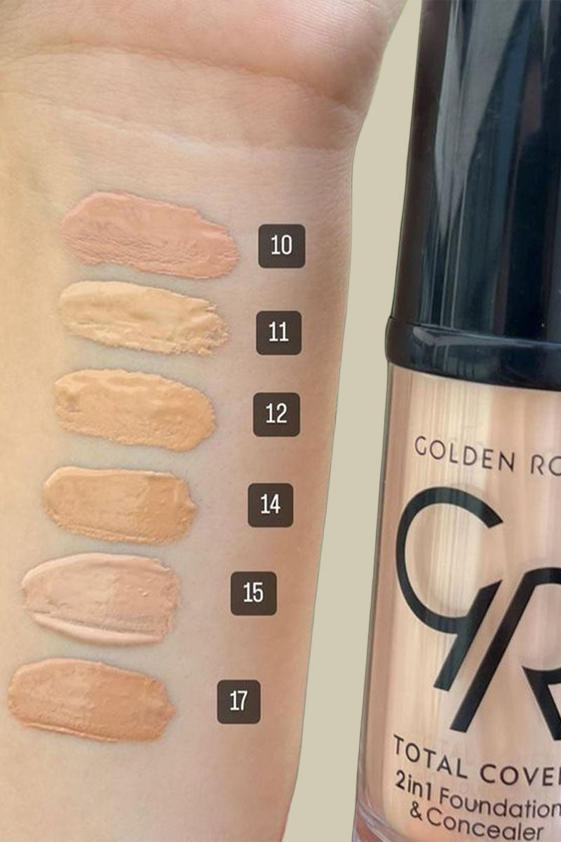 Total Cover 2in1 Foundation & Concealer – Base de maquillaje y corrector de alta cobertura