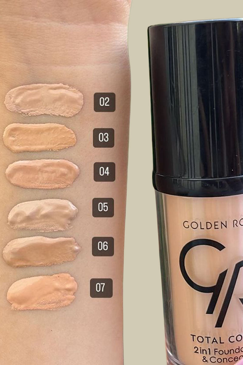 Total Cover 2in1 Foundation & Concealer – Base de maquillaje y corrector de alta cobertura